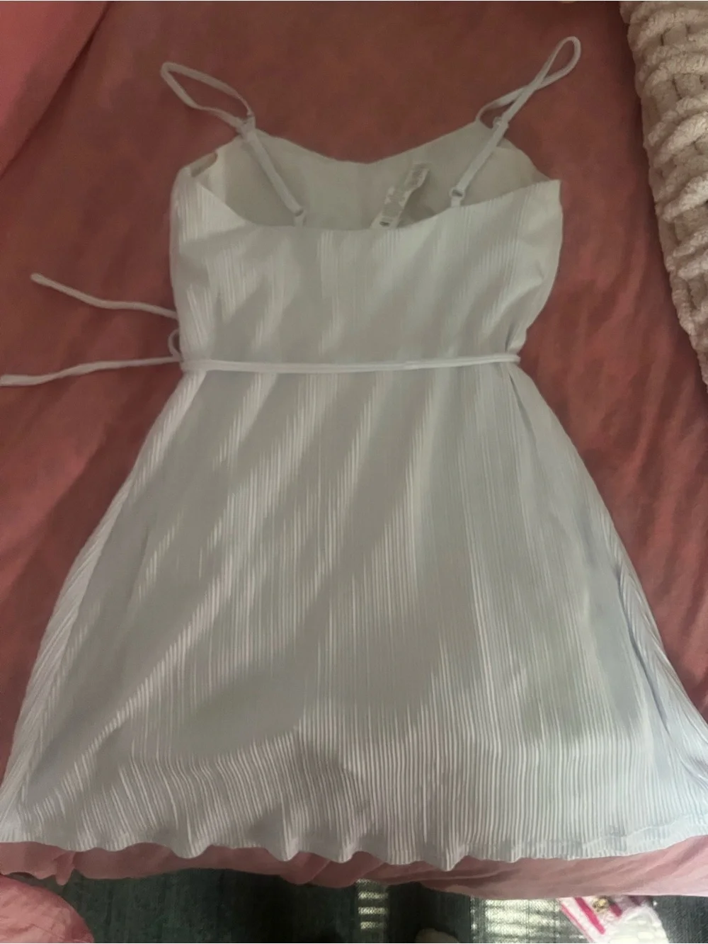 ALO Yoga Micro Plisse Game On Tennis Dress White Small